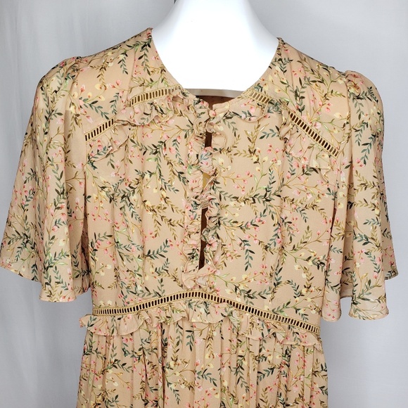 TJD x Revolve Floral Midi Dress Ruffle - Picture 2 of 5